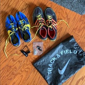 Nike & Adidas track sneakers. Spikes included!